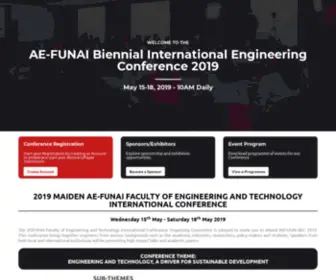 Aefunaibec.org(AE-FUNAI Biennial Engineering International Conference) Screenshot