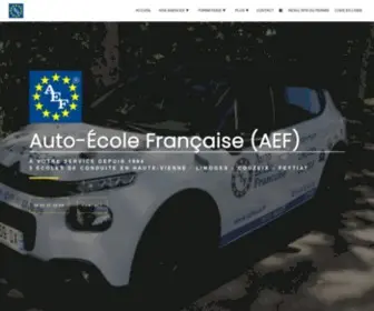 Aefweb.com(Auto-Ecole française) Screenshot