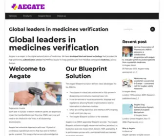 Aegate.com(Global leaders in medicines verification) Screenshot