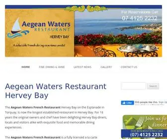 Aegeanwaters.com.au(Aegean Waters French Restaurant Hervey Bay) Screenshot