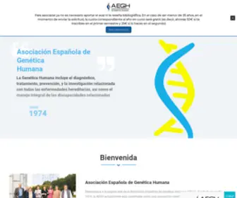 Aegh.org(Asociación Española de Genética Humana) Screenshot