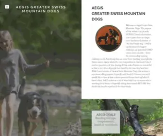 Aegisgsmd.com(AEGIS GREATER SWISS MOUNTAIN DOGS) Screenshot