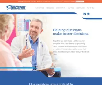 Aegislabs.com(Aegis Sciences Corporation) Screenshot