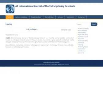 AeijMR.com(AE International Journal of Multidisciplinary Research) Screenshot