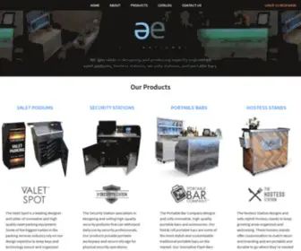 Aeinternationalgroup.com(Our products valet podiums the valet spot) Screenshot