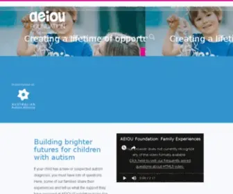 Aeiou.org.au(For Children with Autism) Screenshot