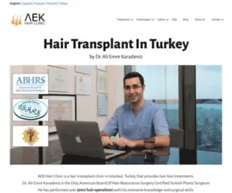 Aekhairclinic.com(Hair Transplant Turkey by Dr) Screenshot