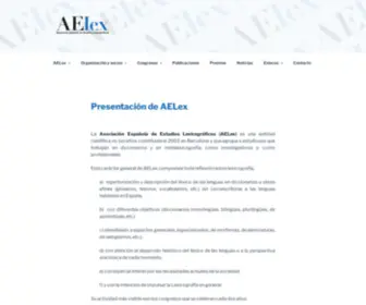 Aelex.net(Asociación Española de Estudios Lexicográficos) Screenshot