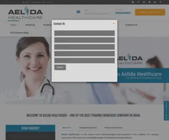 Aelidahealthcare.com(Aelida Healthcare PCD Pharma Companies in India) Screenshot