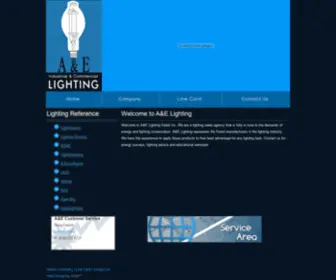 Aelighting.com(We are a lighting sales agency in Eastern Pennsylvania) Screenshot