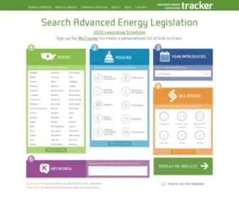 Aeltracker.org(Search Advanced Energy Legislation) Screenshot