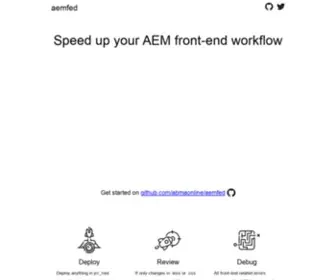 Aemfed.io(A faster AEM front) Screenshot