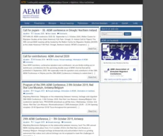 Aemi.eu(Creating public awareness and understanding of Europe’s migrations) Screenshot