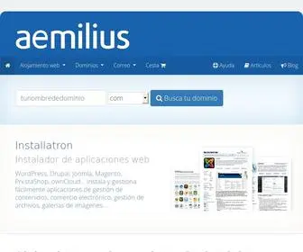 Aemilius.net(Alojamiento web y registro de dominios) Screenshot