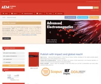 Aemjournal.org(Advanced Electromagnetics) Screenshot