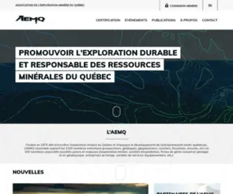 Aemq.org(Association de l'exploration minière du Québec) Screenshot