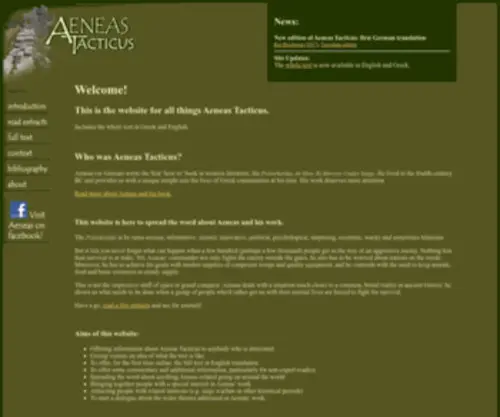 Aeneastacticus.net(Aeneas Tacticus) Screenshot