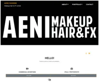 Aenidomme.com(Production Makeup Hair & FX Artist) Screenshot