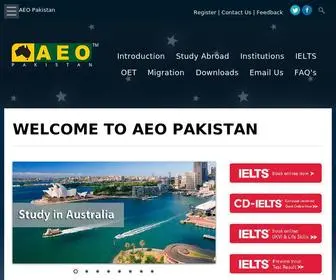 Aeo.com.pk(Online IELTS Booking Registration) Screenshot