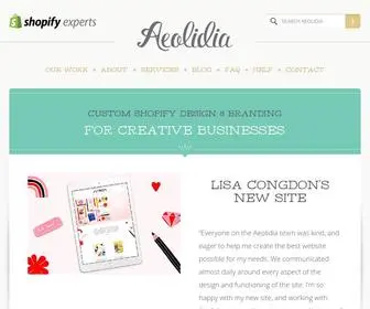 Aeolidia.com(Shopify Development & Design Experts) Screenshot