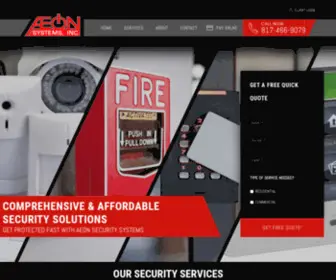 Aeonsecuritysystems.com(When it comes to your business or home having the right security system installation) Screenshot