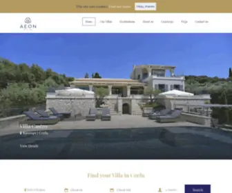 Aeonvillas.com(Best Luxury Villas in Corfu island) Screenshot