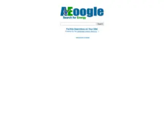 Aeoogle.com(Search for Energy) Screenshot