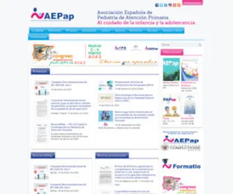 Aepap.org(Asociación Española de Pediatría de Atención Primaria) Screenshot