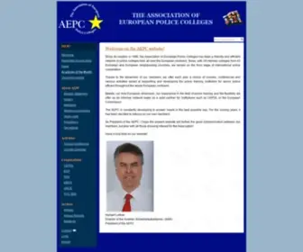 Aepc.net(The Association of European Police Colleges) Screenshot