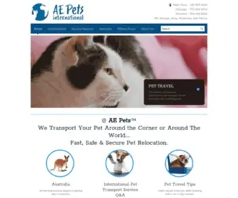 Aepetsgo.com(Pet Travel & Pet Transportation Company) Screenshot