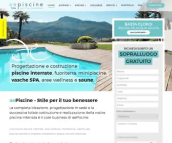 Aepiscine.com(Progettazione e costruzione piscine) Screenshot