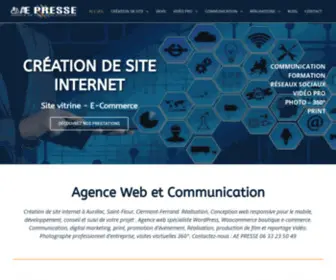 Aepresse.com(Création de site internet Aurillac) Screenshot