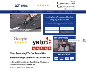 Aequeensroofing.com(Check our reviews) Screenshot