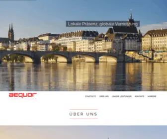 Aequor.ch(ÜBER UNS Aequor Consulting GmbH Aequor Consulting GmbH) Screenshot