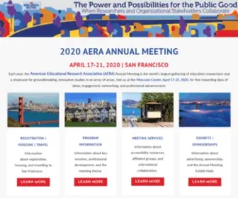 Aera20.net(2020 AERA ANNUAL MEETING) Screenshot
