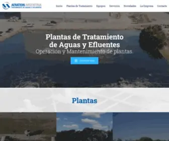 Aeration.com.ar(Aeration Argentina S.A. opera en el tratamiento de aguas y efluentes. Procesos) Screenshot