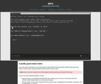 Aerc-Mail.org(Aerc Mail) Screenshot