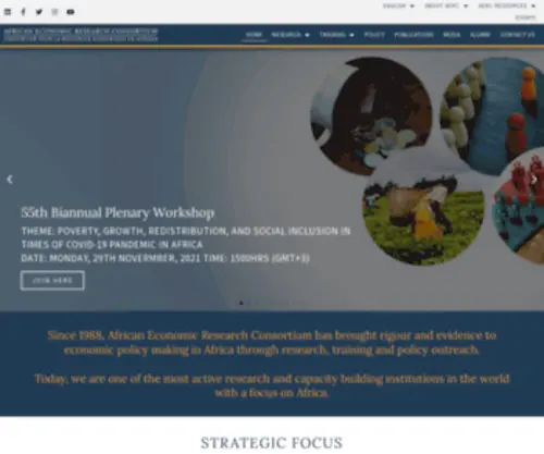 Aercafricahub.org(African Economic Research Consortium (AERC)) Screenshot