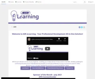 Aerelearning.org(AER) Screenshot