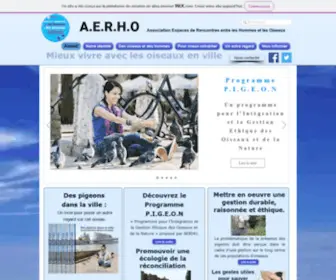 Aerho-OiseauxDesvilles.org(AERHO Mieux vivre avec les pigeons et les oiseaux) Screenshot