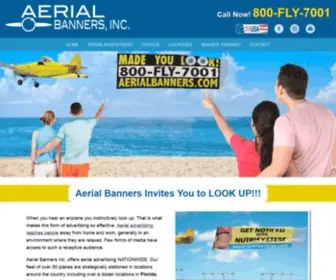 Aerialbanners.com(Aerial Banners sky ads and airplane banner advertising) Screenshot