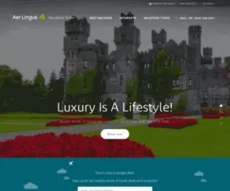 Aerlingusvacationstore.com(Official Website for Aer Lingus Vacations & Tours to Ireland with Airfares I Aer Lingus Vacation Store) Screenshot