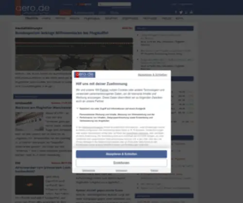 Aero.de(Luftfahrt-Nachrichten und) Screenshot