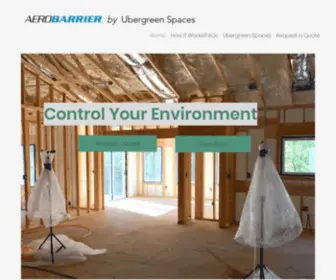 Aerobarrierbyubergreenspaces.com(AeroBarrier by Ubergreen Spaces. Air sealing done right. AeroBarrier by Ubergreen Spaces) Screenshot