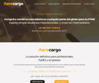 Aerocargo.com.ar(Importaciones y Exportaciones para Pymes desde Argentina) Screenshot