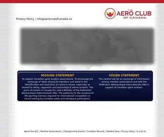 Aeroclubofcanada.ca(The Aero Club of Canada) Screenshot