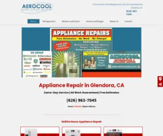 Aerocoolca.com(Aerocool Appliance Repair) Screenshot