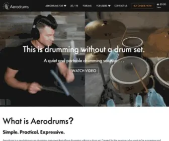 Aerodrums.com(Air Drums & Virtual Electronic Drum kit Aerodrums) Screenshot