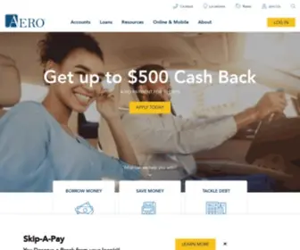 Aerofed.net(AERO Federal Credit Union) Screenshot