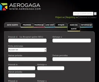 Aerogaga.com(Avio karte) Screenshot